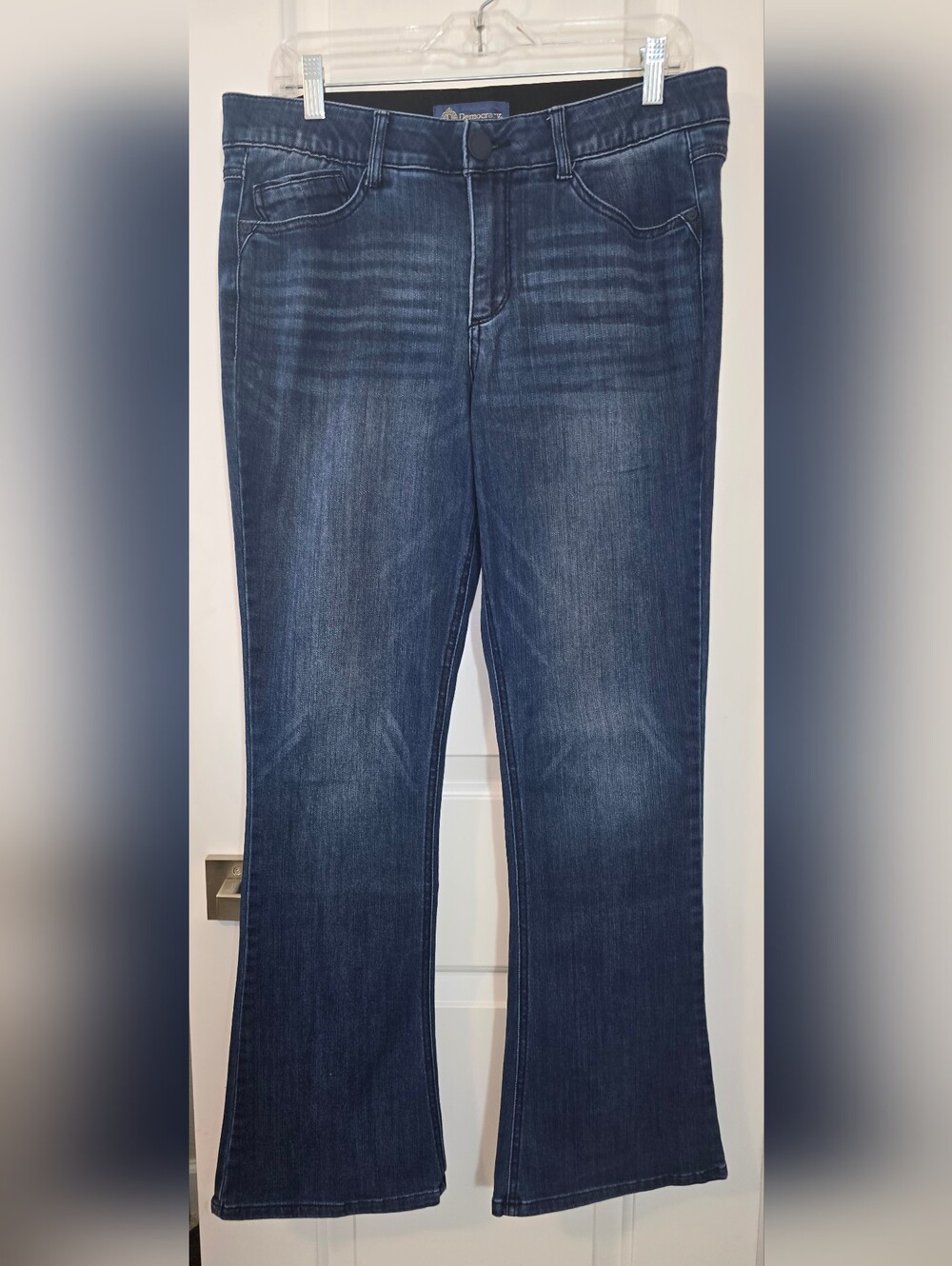 Democracy Ab"Solution" Bootcut Jeans Women's Size 12 Stretch Dark Wash 32 In